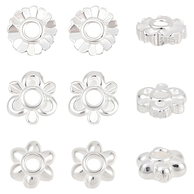 30шт. 3 стили s925 бусины из стерлингового серебра, малая прокладка, цветок