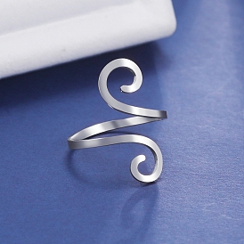 Stainless Steel Open Cuff Rings, Jewely for Unisex