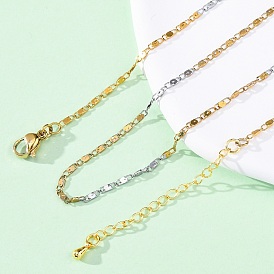Ожерелья-цепочки из латуни для женщин, 304 из нержавеющей стали застежкой омар, стойки покрытие, без свинца и без кадмия, долговечный