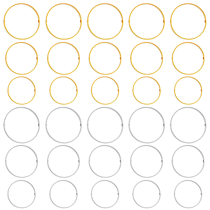 30шт 6 стиль латунные бусины рамки, кольцо