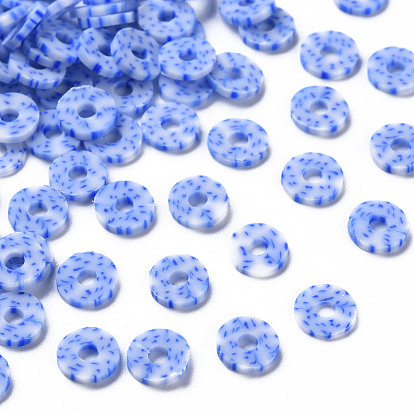 Perles en fimo faits à la main, disque / plat rond, perles heishi
