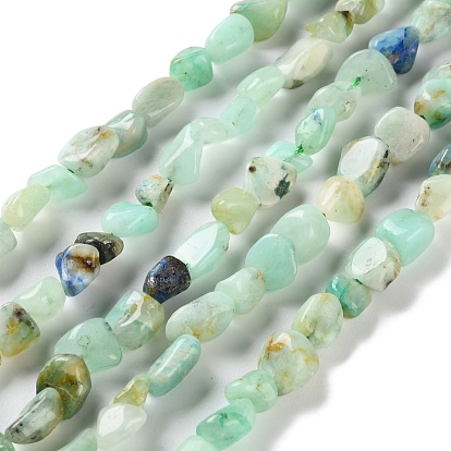 Натуральные бусы из хризоколлы и лазурита, самородки, упавший камень