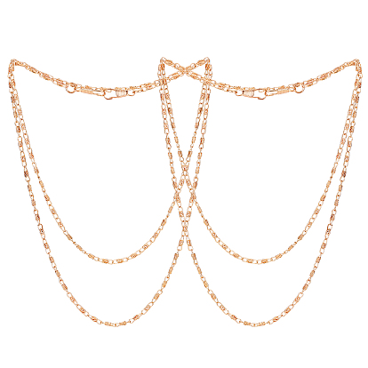 Iron Chain Bag Strap, with Clasp, Replacement Handbag Decoration Bags Straps