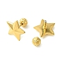 Ion Plating(IP) 304 Stainless Steel Ear Studs, Star