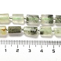 Perles naturelles préhnite brins, avec des perles de rocaille, facette, colonne