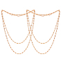 Iron Chain Bag Strap, with Clasp, Replacement Handbag Decoration Bags Straps