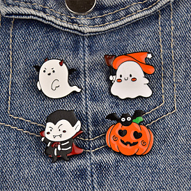 Halloween Ghost Pumpkin Brooch Cute Creative Metal Badge Pin Buckle Clothes Bags Versatile Decoration Medal