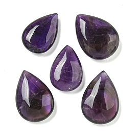 Natural Amethyst Beads, No Hole/Undrilled, Teardrop