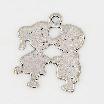 Сплавочные подвески тибетского стиля, без свинца и без кадмия, кулоны с силуэтом