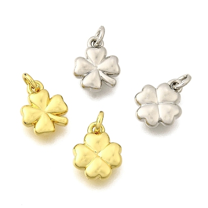 Латунные подвески, подвески в виде четырехлистного клевера, стойки покрытие, прочное покрытие, без кадмия и без свинца, с целью перехода в кольце