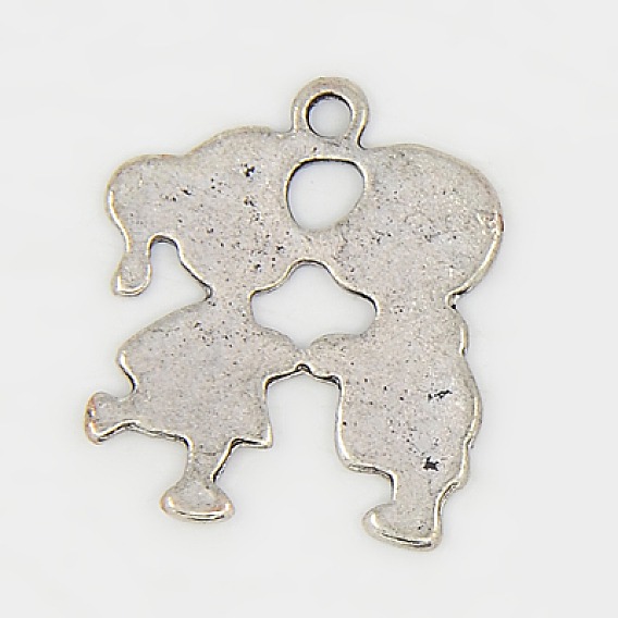 Сплавочные подвески тибетского стиля, без свинца и без кадмия, кулоны с силуэтом