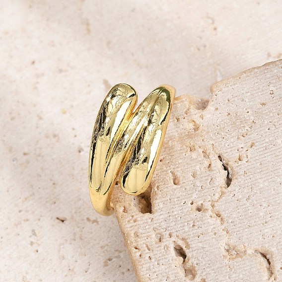Латунные кольца на палец с открытой манжетой для женщин, долговечный