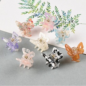 Butterfly Shape Mini Cellulose Acetate(Resin) Claw Hair Clips, Hair Accessories for Women Girls