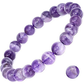 Bracelet de perles en pierres précieuses naturelles avec oeil de tigre et pierres turquoise sur cordon élastique
