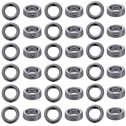 60шт. немагнитные синтетические гематитовые бусины, класс АА, пончик