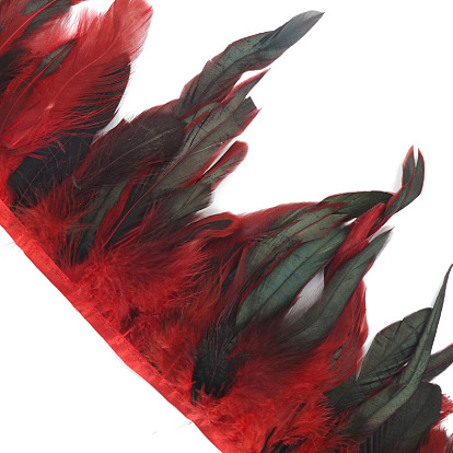 Rooster Feather Fringe Trimming, Costume Accessories, Dyed