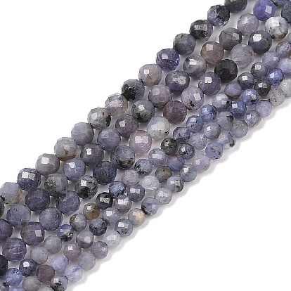 Натуральные шарики из танзанита, граненые, круглые