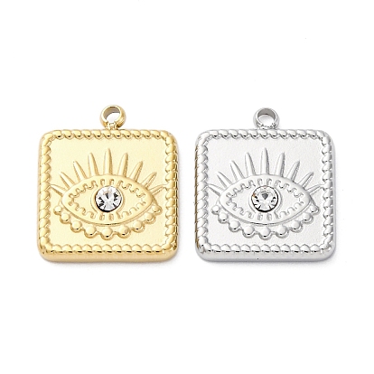 Вакуумное покрытие pvd 304 подвески из нержавеющей стали со стразами, злые глаза