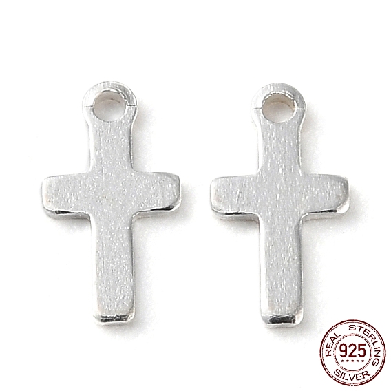 925 Sterling Silver Cross Chain Extender Drops, Chain Tabs