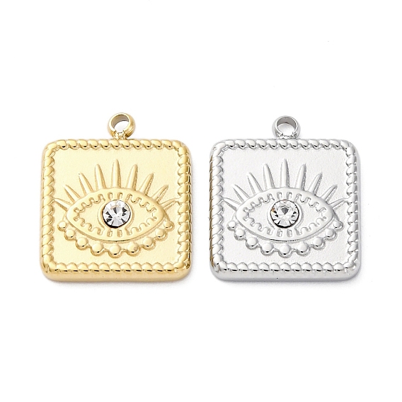 Вакуумное покрытие pvd 304 подвески из нержавеющей стали со стразами, злые глаза