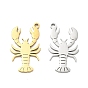 304 Stainless Steel Pendants, Lobster Charms