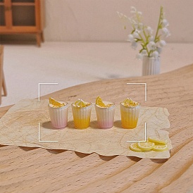 Resin Fruit Tea Drink, Micro Landscape Home Dollhouse Accessories, Pretending Prop Decorations