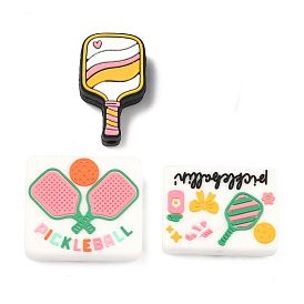 Силиконовые декоративные бусины на тему пиклбола, фокусные бусы