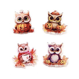 Halloween Printed Acrylic Pendants, Owl