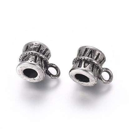 304 Stainless Steel Tube Bails, Loop Bails, Bail Beads, Large Hole Beads, Column