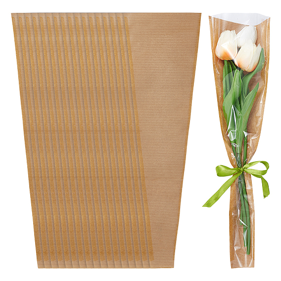 Крафт-бумага подарочные пакеты, упаковка для букетов из отдельных цветов, подходит для украшения подарка