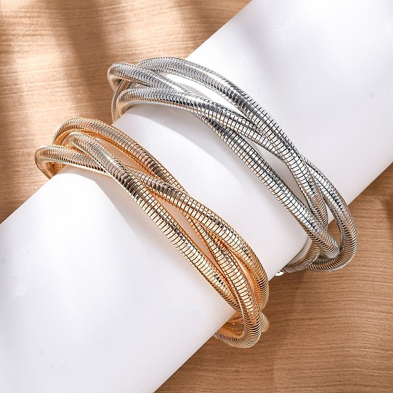 Железные круглые змеиные цепи, толстые сетчатые цепи для изготовления браслетов с подвесками-соединителями