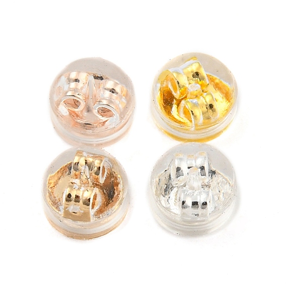 Серьги из смолы и латуни, спинки для серьги, плоско-круглые