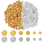 200шт 6 стиль латунные бусины, полый, круглые