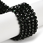 Synthétiques verts Goldstone brins de perles, facette, ronde