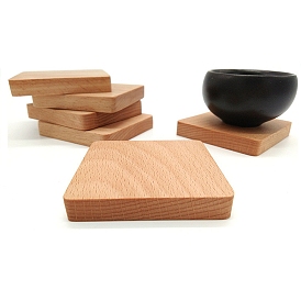 Beech Wood Cup Mats, Square Coaster