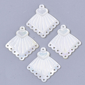 White Shell Chandelier Components Links, Rhombus