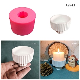 Round DIY Silicone Molds, Candlestick Making Molds, Aromatherapy Candle Holder Mold