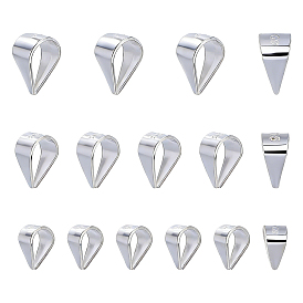 15 шт. 3 стили 925 застежки-кнопки из стерлингового серебра, с печатью s925