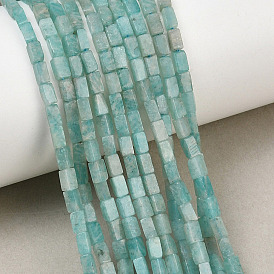 Natural Amazonite Beads Strands, Cuboid