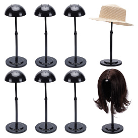 8 Présentoirs à perruques en plastique (pièces), porte-chapeaux, demi-tour