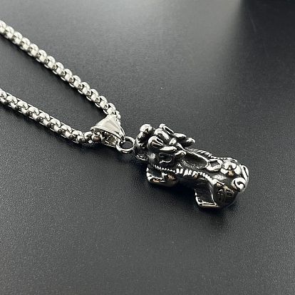 Панк 304 подвеска pi xiu из нержавеющей стали, модные мужские хип-хоп ожерелья