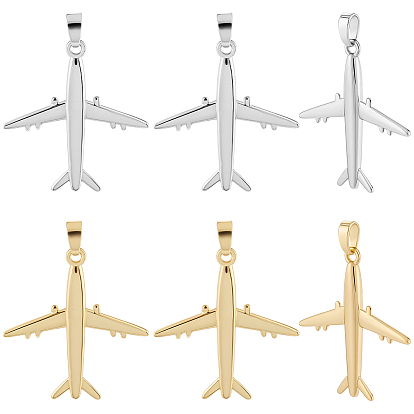 12 шт. 2 цвета латунные подвески, прелести самолета
