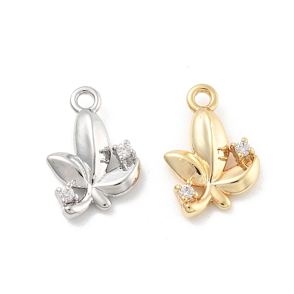 Латунные микро проложить кубического циркония подвески, без кадмия, без никеля и без свинца, лист прелести