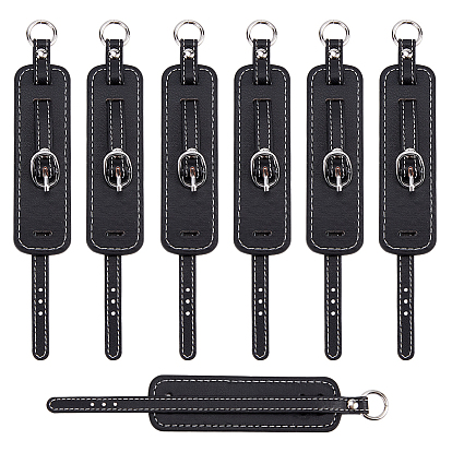 Кожа PU подвесные украшения, прямоугольные