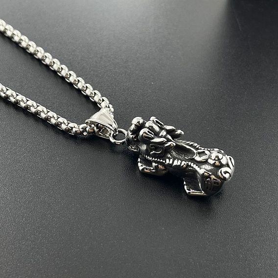 Панк 304 подвеска pi xiu из нержавеющей стали, модные мужские хип-хоп ожерелья