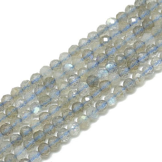 Chapelets de perles labradorite naturelle , facette, ronde