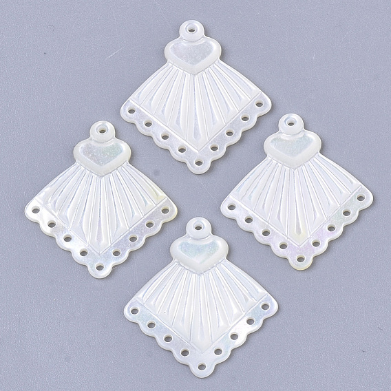 White Shell Chandelier Components Links, Rhombus