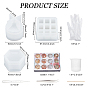 Olycraft DIY Beauty Makeup Storage Box Epoxy Resin Crafts Kits, with Silicone Storage Box Molds, UV Gel Nail Art Tinfoil, Plastic Measuring Cups & Transfer Pipettes, PVC Gloves, Wooden Sticks