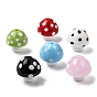 Perles lampwork, perles au chalumeau, faits à la main, champignon à pois