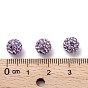 Half Drilled Czech Crystal Rhinestone Pave Disco Ball Beads, Small Round Polymer Clay Czech Rhinestone Beads